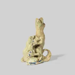 Alexandre Bigot, Chamberstick, circa 1892, Glazed stoneware