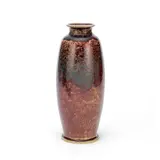 Ruskin Pottery, Vase, 1910, Stoneware, mottled red flambé glaze