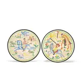 Viktor Schreckengost, The Hunt and Polo wall plates, early 1900s, Glazed earthenware
