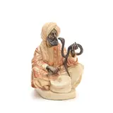 Rudolf Francke-Nautschütz, 'The Snake Charmer', circa 1900, Alabaster, bronze