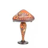Fern table lamp by Émile Gallé, 1925-1936, Blown glass, overlaid and acid-etched, sold Dec 2021