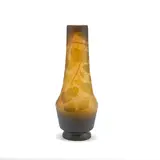 Daum Nancy, Large vase with leaves, early 1900s