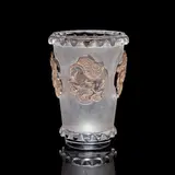 René Lalique, 'Camargue' vase, designed 1942, Partially sepia stained glass