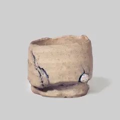 Tea bowl by Peter Voulkos, 1977, Stoneware, thrown and distorted form with porcelain lug expressed from the interior to burst through the surface, sold Dec 2021
