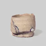 Peter Voulkos, Tea bowl, 1977, Stoneware, thrown and distorted form with porcelain lug expressed from the interior to burst through the surface