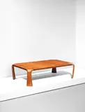 Saburo Inui, 'Zataku' coffee table, 1959, Pernambuco, Japanese elm-veneered plywood