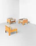 Isamu Kenmochi, Pair of easy chairs, model no. SM7008, and side chair, model no. SM7047, designed 1964
