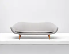 Fredrik A. Kayser, Untitled, Teak, linen upholstery