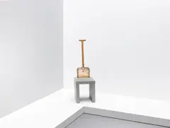 Prototype 'Detour' chair, from the 'Detour' series by Studio Job, 2014, Bollingen sandstone, bronze, beech, sold May 2021