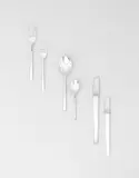 Carlo Scarpa, Flatware service for twelve, circa 1977, Precious metal, stainless steel