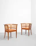 Kaare Klint, Pair of 'Faaborg' armchairs, designed for the Faaborg Museum, Denmark, designed 1914