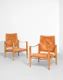 Kaare Klint, Pair of demountable 'Safari' chairs, designed 1933