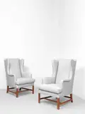 Kaare Klint, Two wingback armchairs, model no. 6212, designed 1941