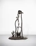 Michel Zadounaisky, Unique and monumental illuminated 'Trois Serpents', commissioned by Viscount of Lacroix-Laval, Château de Noailles, 1934, Wrought iron