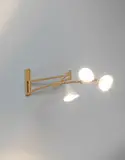 Rare and adjustable wall light, model no. 175, designed 1948 by Gino Sarfatti, Painted brass, brass, sold May 2021