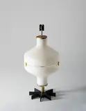 Angelo Lelii, Table lamp, model no. 12676, circa 1958, Glass, brass, painted metal