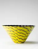 James Carpenter, Bowl, from the 'Calabesh' series, circa 1972, Hand-blown glass with polychrome rods