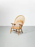Hans J. Wegner, 'Peacock' armchair, designed 1947, Ash, teak, paper cord