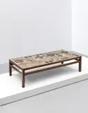 Untitled by Willy Beck and Tue Poulsen, Wenge, glazed earthenware, sold May 2021