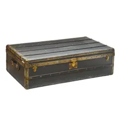 Goyard, Trunk, canvas, brass, wood