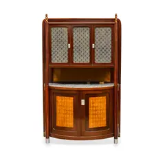 Josef Hoffmann, Grand Buffet, for J & J Kohn, mahogany, burlwood, with plate marked 'J