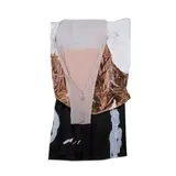 Isabel Yellin, Backless, acrylic on cotton, mesh, vinyl and canvas collage with metal clips