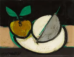 Untitled (Still Life with Peach) by Claude Venard, sold Jan 2021