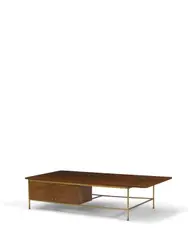 Paul McCobb, Coffee Table, from the Irwin Collection for Calvin, mahogany, brass