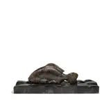 Steve Kestrel, Waverly (Koi), patinated bronze, incised 'S