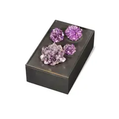 Box by Brenda Houston, amethyst clusters, patinated bronze, sold Jan 2021