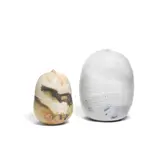 Mountain Pot and Full Moon Pot by Toshiko Takaezu, glazed stoneware, each with incised maker's mark on underside and signature rattle, sold Jan 2021
