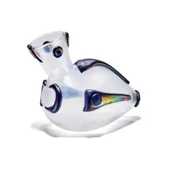 Bird Form by Ermanno Nason, for Cenedese, opalescent blown glass with applied iridescent glass decoration, offered Jan 2021