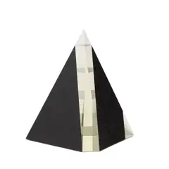 Jan Mareš, Untitled, black basalt and glass, engraved 'Jan Mares 1999'