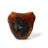 William Morris, Shard Vessel, blown glass, engraved 'William Morris 1985'