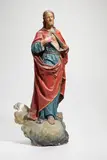 Southern European by Sacred Heart of Christ, modeled terracotta, hand decorated with polychrome paint, sold Oct 2020