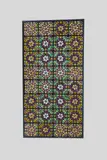 American Aesthetic Movement, Oversized Islamic Revival Pebble Glass Window, Oversized Islamic Revival Pebble Glass Window