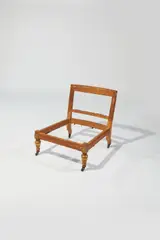 Single Chair by Herter Brothers, parcel gilt maple, oak, on original casters, stamped '4362' to inside proper left rear leg, inscribed with client's name, offered Oct 2020