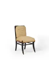 Herter Brothers, Side Chair, 5060, carved ebonized cherry, remnants of upholstery, on original casters, stamped '5060' to underside of proper left stretcher