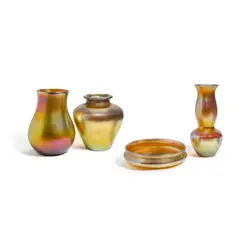 Large Bowl by Tiffany Studios, Favrile glass, etched '3581K L, sold Mar 2021