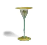 Tiffany Studios, Floriform Vase, Favrile glass with pulled feather decoration, the base engraved 'L