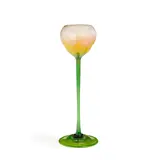 Tiffany Studios, Tulip Vase, green, yellow and white Favrile glass, the underside of the base engraved 'L