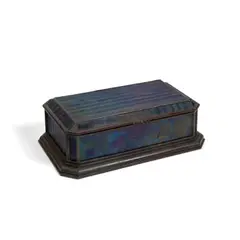 Table Box by Tiffany Studios, Favrile glass, patinated bronze, sold Mar 2021
