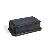 Table Box by Tiffany Studios, Favrile glass, patinated bronze, sold Mar 2021