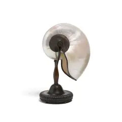Nautilus Table Lamp by Tiffany Studios, patinated bronze, nautilus shell, base stamped '28630 TIFFANY STUDIOS NEW YORK' with maker's monogram, sold Mar 2021