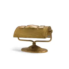 Turtleback Desk Lamp by Tiffany Studios, Favrile glass, gilt bronze with intaglio finish, sold Mar 2021