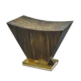 Leavitt Weaver, Pyramid Bench, lacquered wood, patinated metal