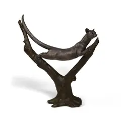 Édouard-Marcel Sandoz, Genette, patinated bronze