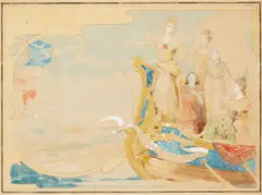 Study for a Mural by Alphonse Mucha, watercolor, gouache and pencil on paper, marked 'no. X2' upper right, sold Mar 2021