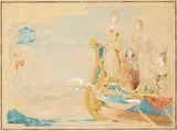 Alphonse Mucha, Study for a Mural, watercolor, gouache and pencil on paper, marked 'no. X2' upper right