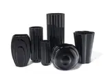 George Sakier, Group of Six Vases, for Fostoria Glass Company, mold blown glass